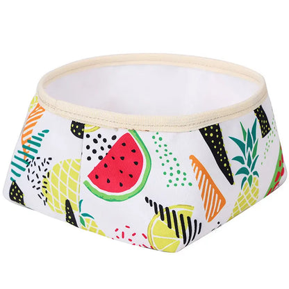 Waterproof And Easy To Clean Washable Dog Food Bowl Foldable Convenient store