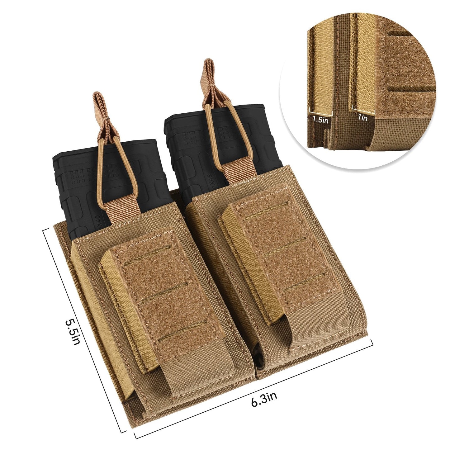 Molle Mag Pouch 5.56mm 9mm Open-Top Magazine Pouch