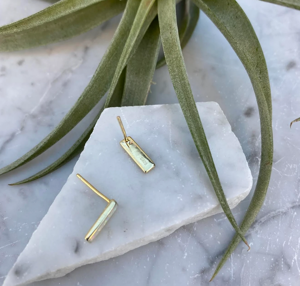 Modern Opal Earrings