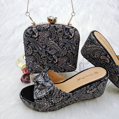 Comfortable Wedge Shoes Same Series Bag Suit - Convenient store