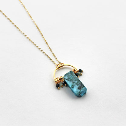 Raw Larimar Pendant Necklace