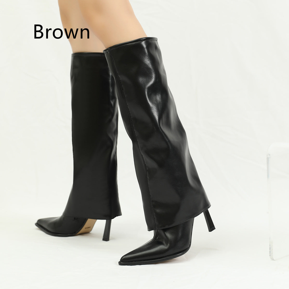Long Boots Fashion Boots British Style Stiletto Heel Pants High Leg Boot - Convenient store
