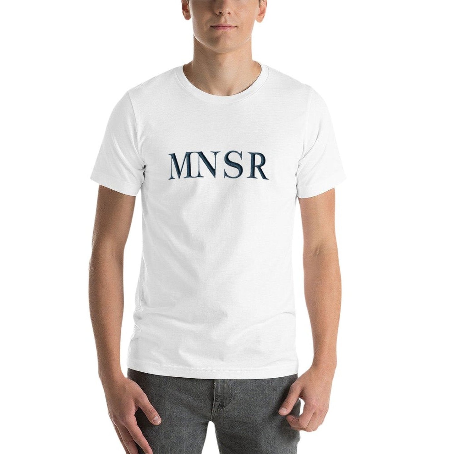 **SALE** Munsieur Men's Tee Cotton Signature Print Design "MNSR"