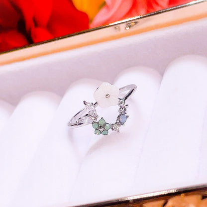 Sweet Garden Floral Wreath Ring