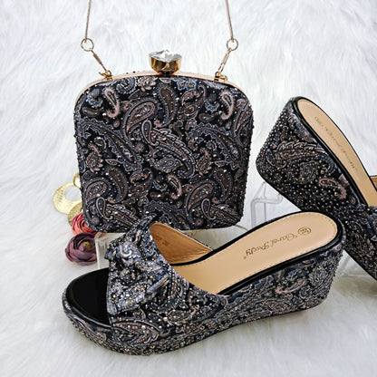 Comfortable Wedge Shoes Same Series Bag Suit - Convenient store