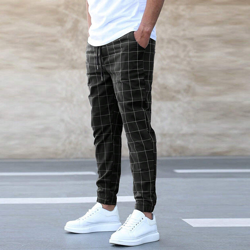 Fashion Plaid Print Pants