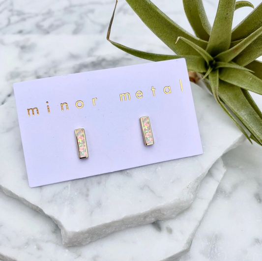 Modern Opal Earrings