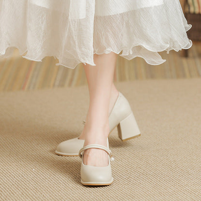 With Chunky Heel High Heels - Convenient store