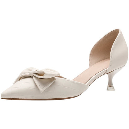 White French Small Heels High Heels Women's Wedding Shoes - Convenient store