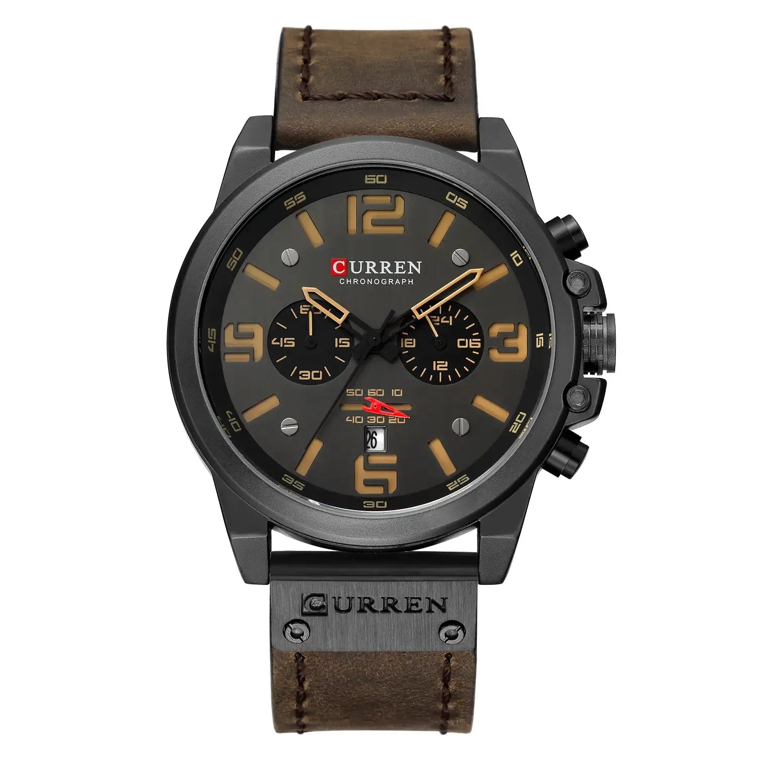6-Needle Quartz Watch with Calendar and Waterproof Strap Convenient store