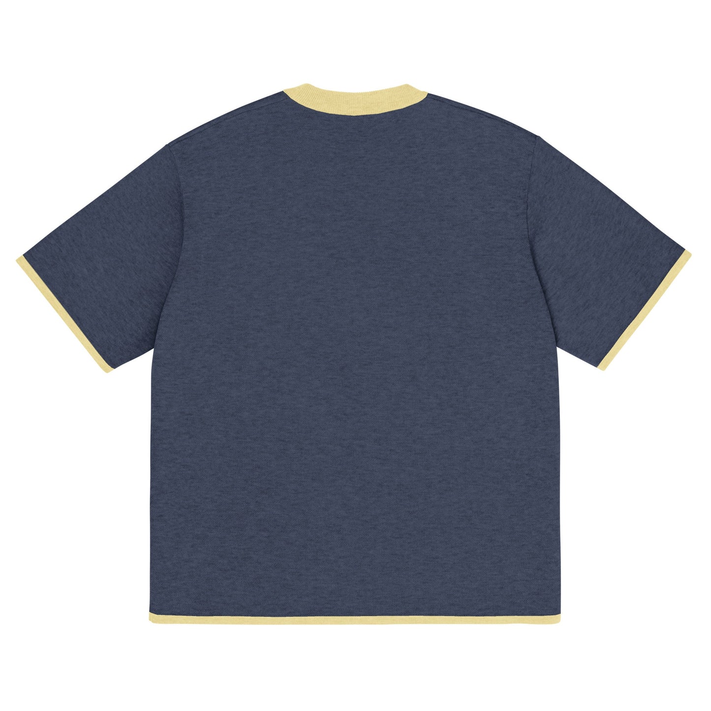 Navy with Yellow Trim Knitted classic tee