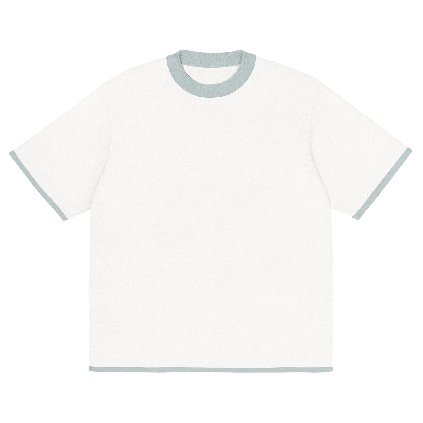 White Powder with Blue Trim Knitted classic tee