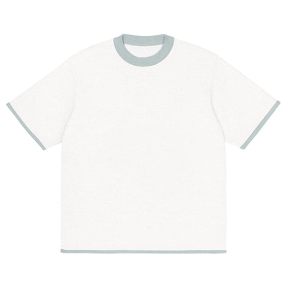 White Powder with Blue Trim Knitted classic tee