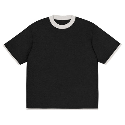Black with Bone Trim Knitted classic tee