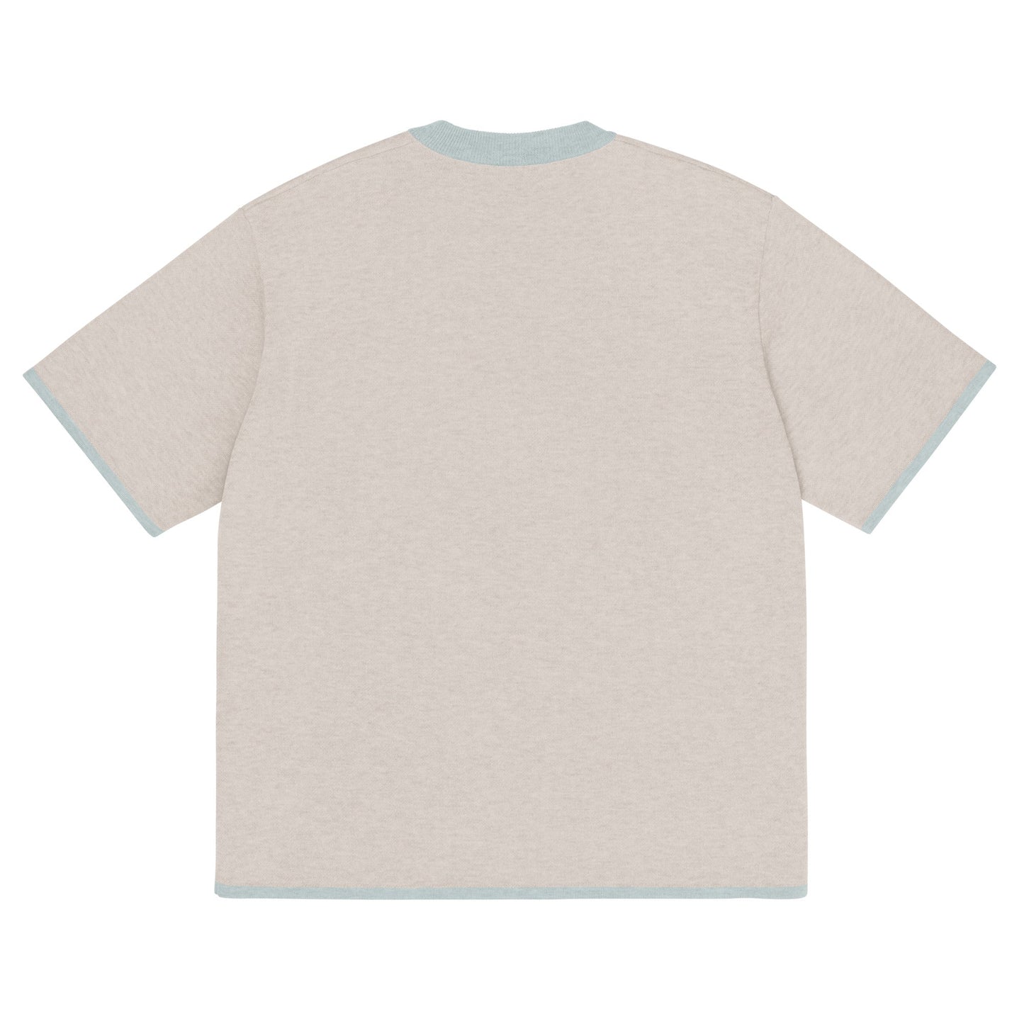 Sand with Powder Trim Knitted classic tee