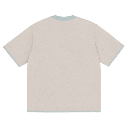 Sand with Powder Trim Knitted classic tee
