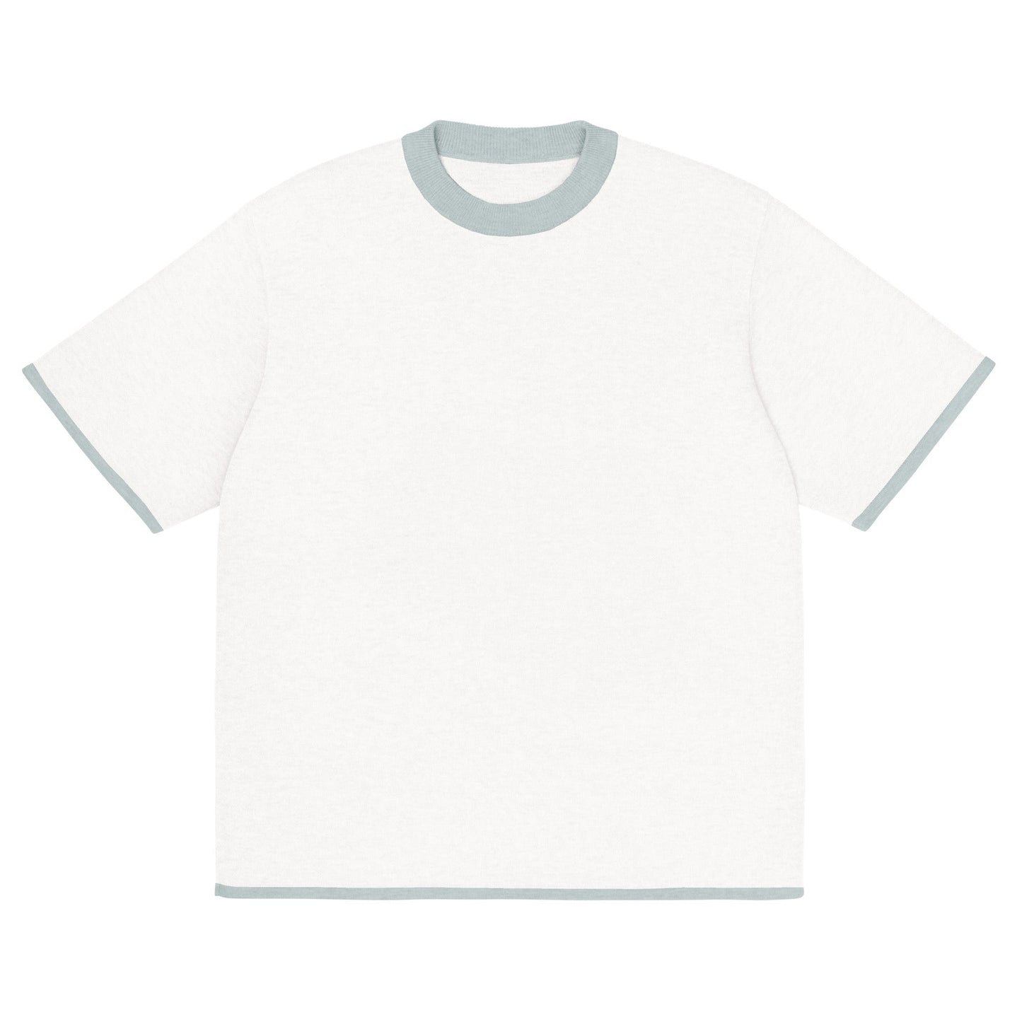 White Powder with Blue Trim Knitted classic tee