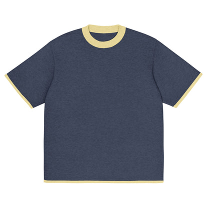 Navy with Yellow Trim Knitted classic tee