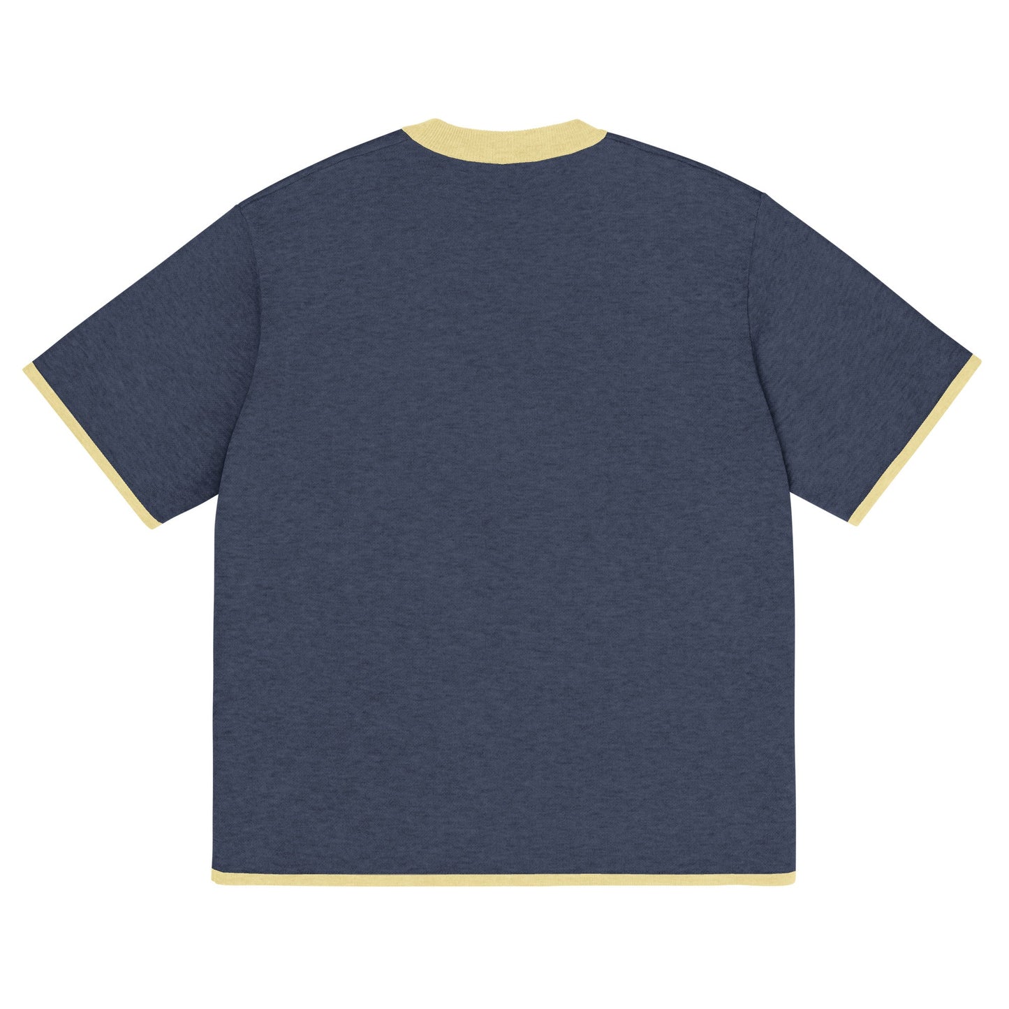 Navy with Yellow Trim Knitted classic tee