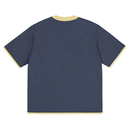 Navy with Yellow Trim Knitted classic tee