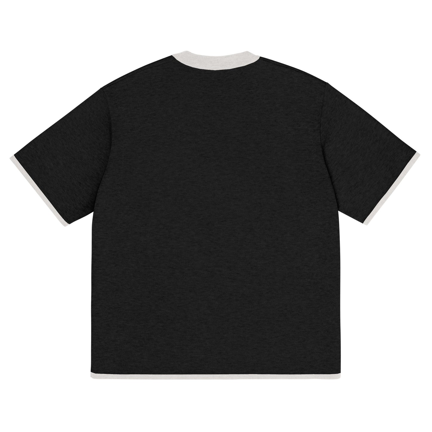 Black with Bone Trim Knitted classic tee