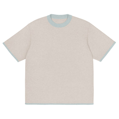 Sand with Powder Trim Knitted classic tee