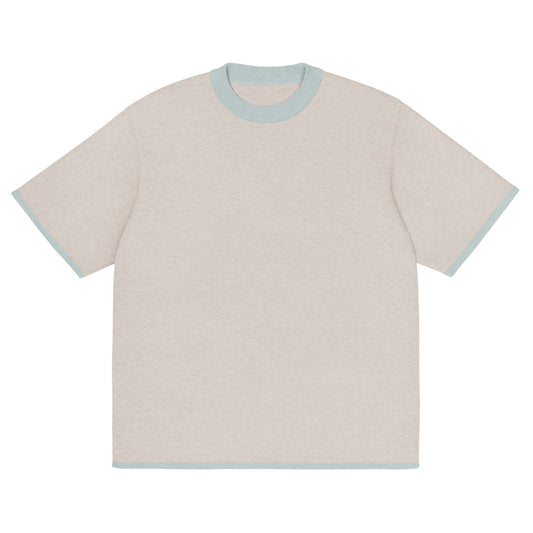 Sand with Powder Trim Knitted classic tee