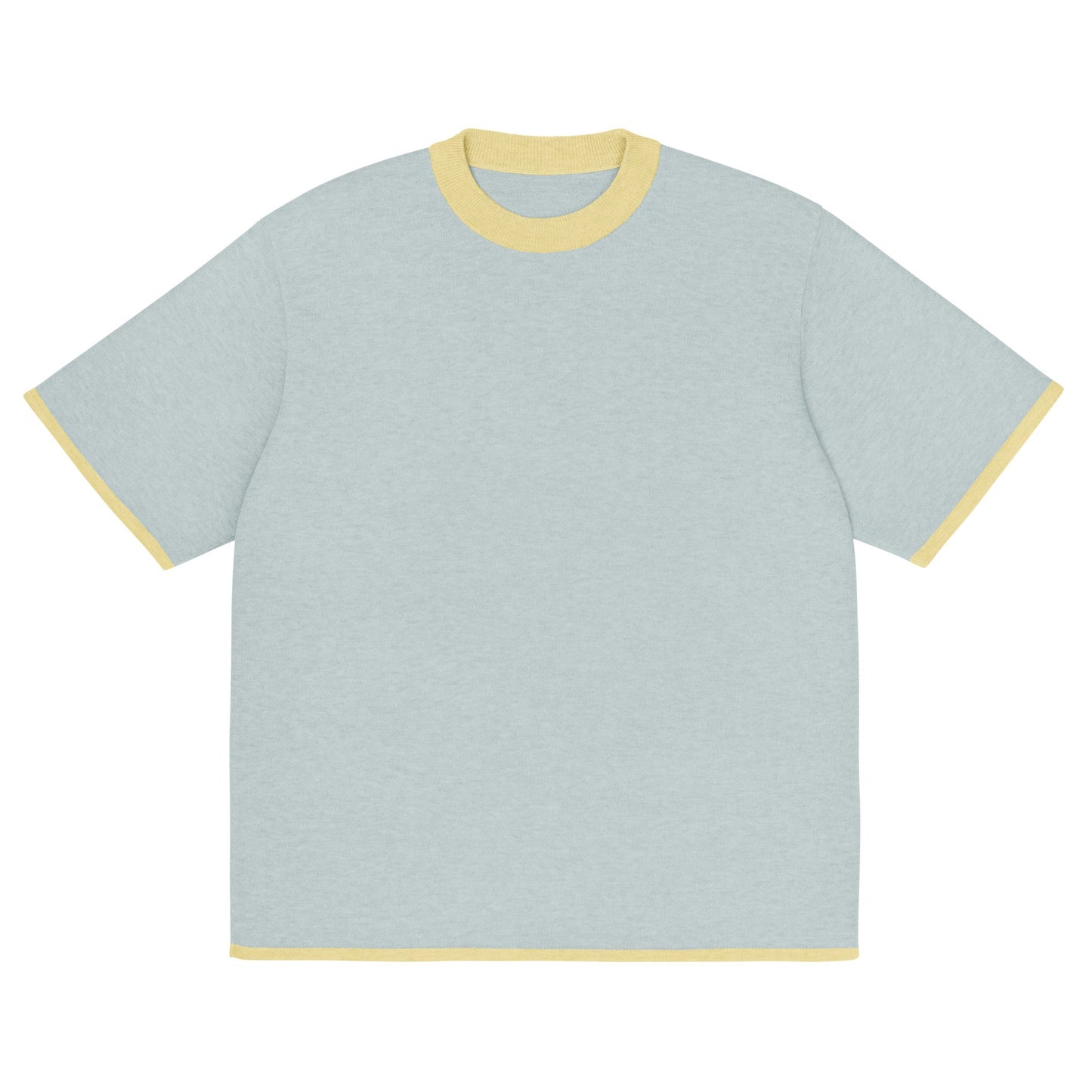 Powder with Yellow Trim Knitted classic tee