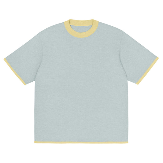 Powder with Yellow Trim Knitted classic tee