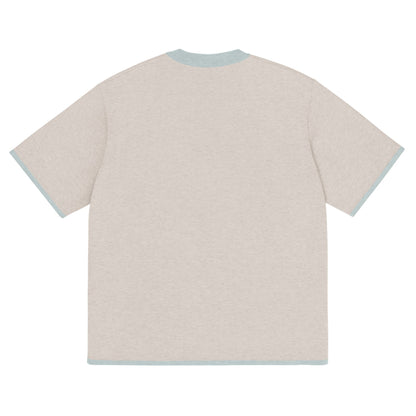 Sand with Powder Trim Knitted classic tee