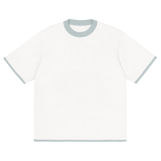 White Powder with Blue Trim Knitted classic tee