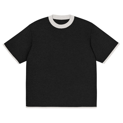 Black with Bone Trim Knitted classic tee