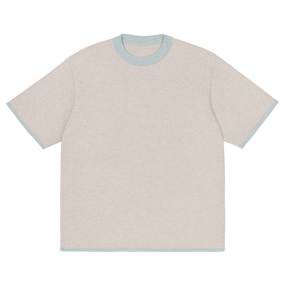 Sand with Powder Trim Knitted classic tee