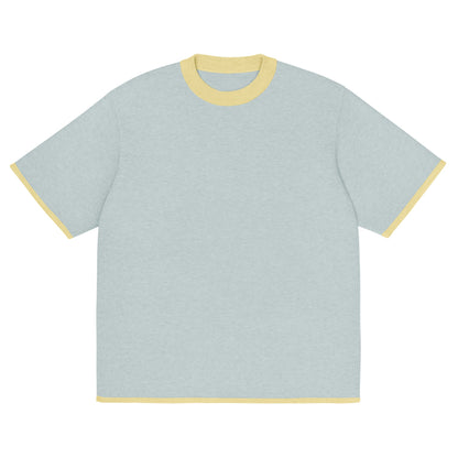 Powder with Yellow Trim Knitted classic tee