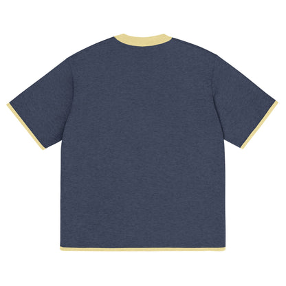 Navy with Yellow Trim Knitted classic tee