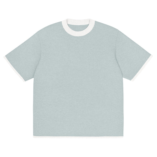 Powder Blue with White Trim Knitted classic tee