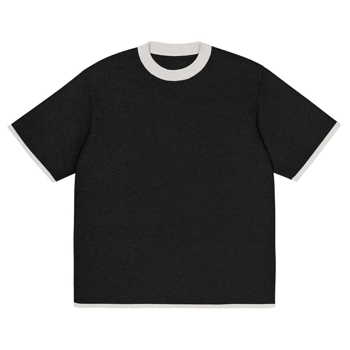 Black with Bone Trim Knitted classic tee