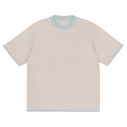 Sand with Powder Trim Knitted classic tee