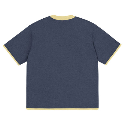 Navy with Yellow Trim Knitted classic tee