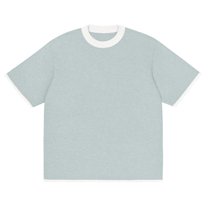 Powder Blue with White Trim Knitted classic tee
