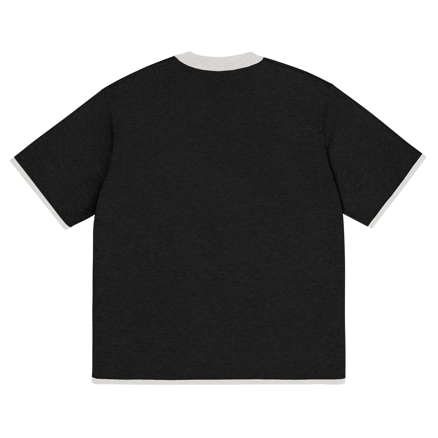 Black with Bone Trim Knitted classic tee