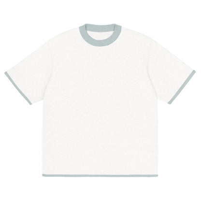 White Powder with Blue Trim Knitted classic tee