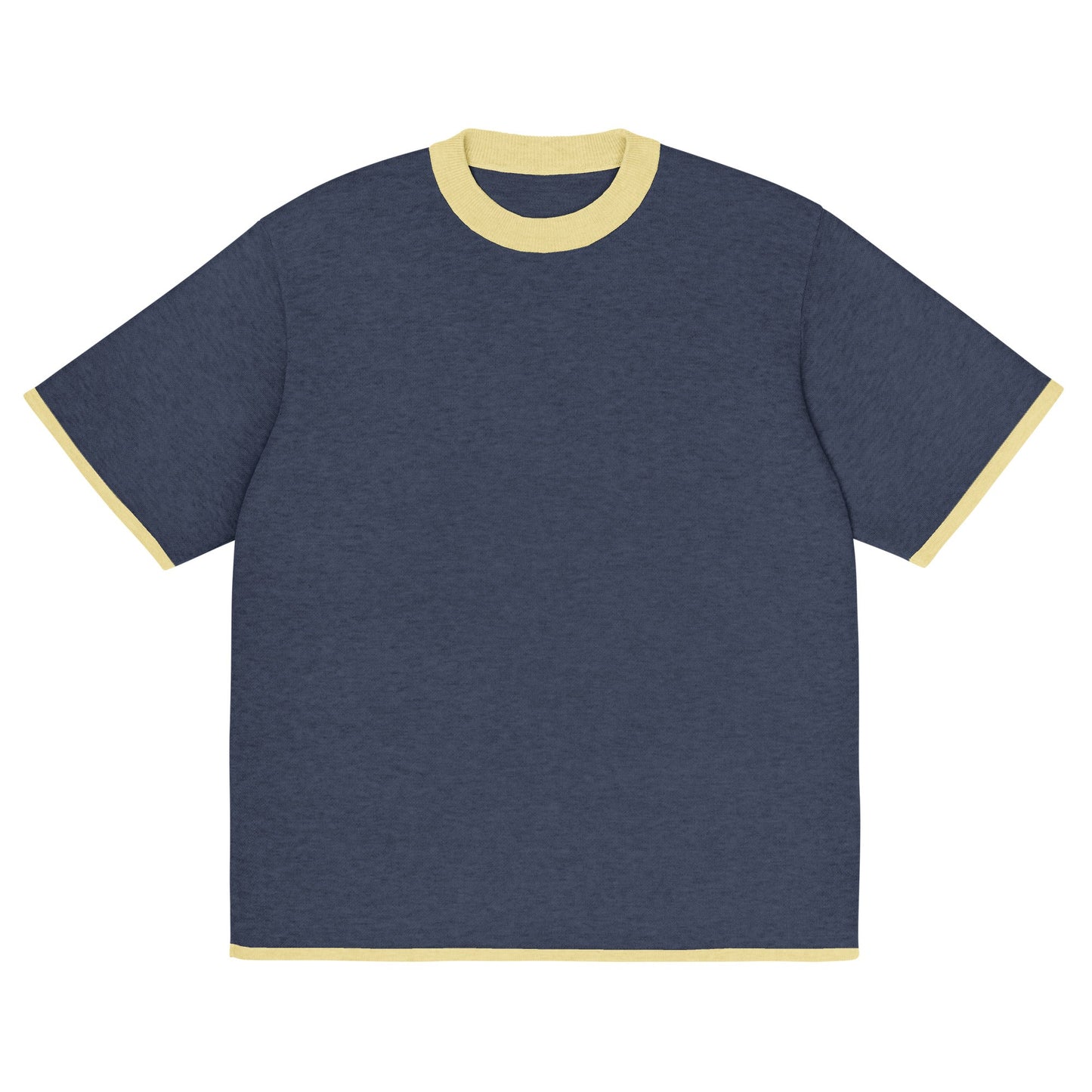 Navy with Yellow Trim Knitted classic tee