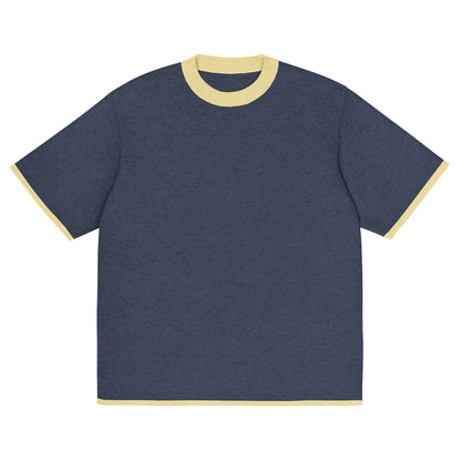 Navy with Yellow Trim Knitted classic tee
