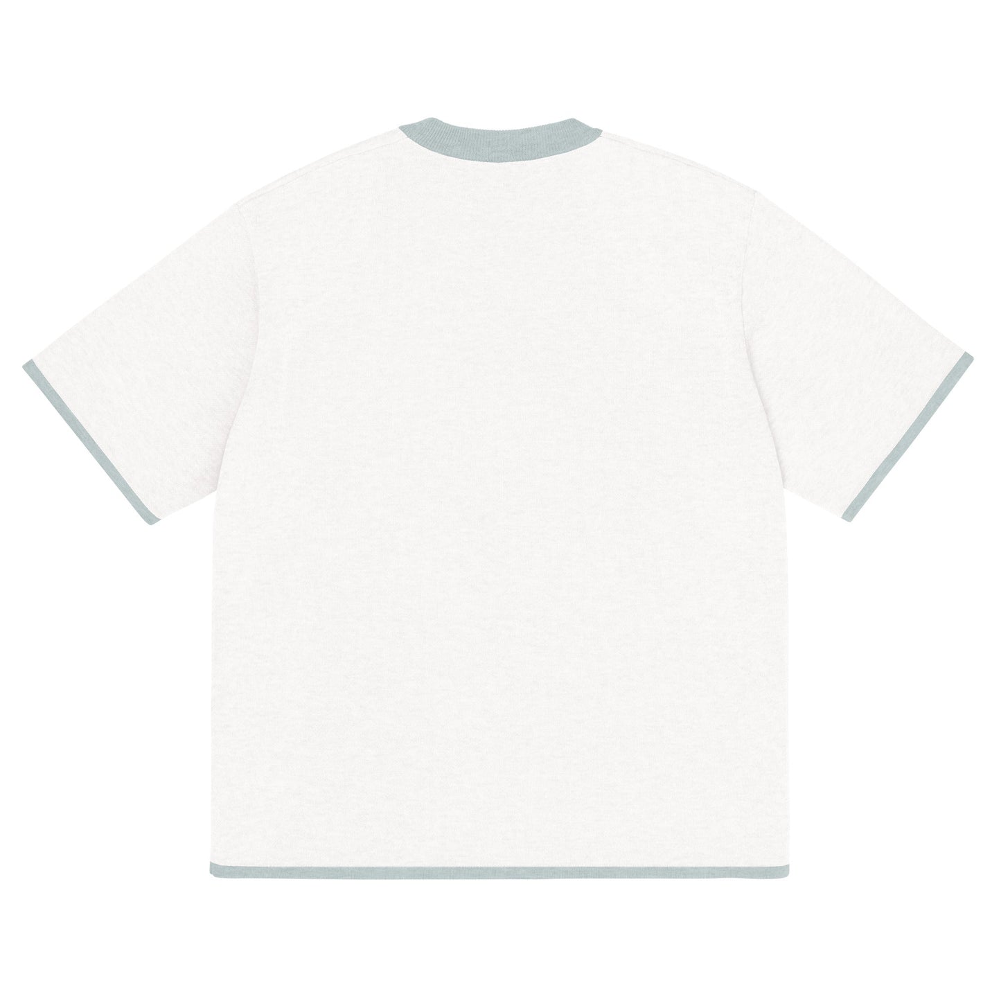 White Powder with Blue Trim Knitted classic tee