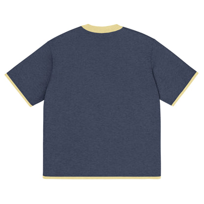 Navy with Yellow Trim Knitted classic tee