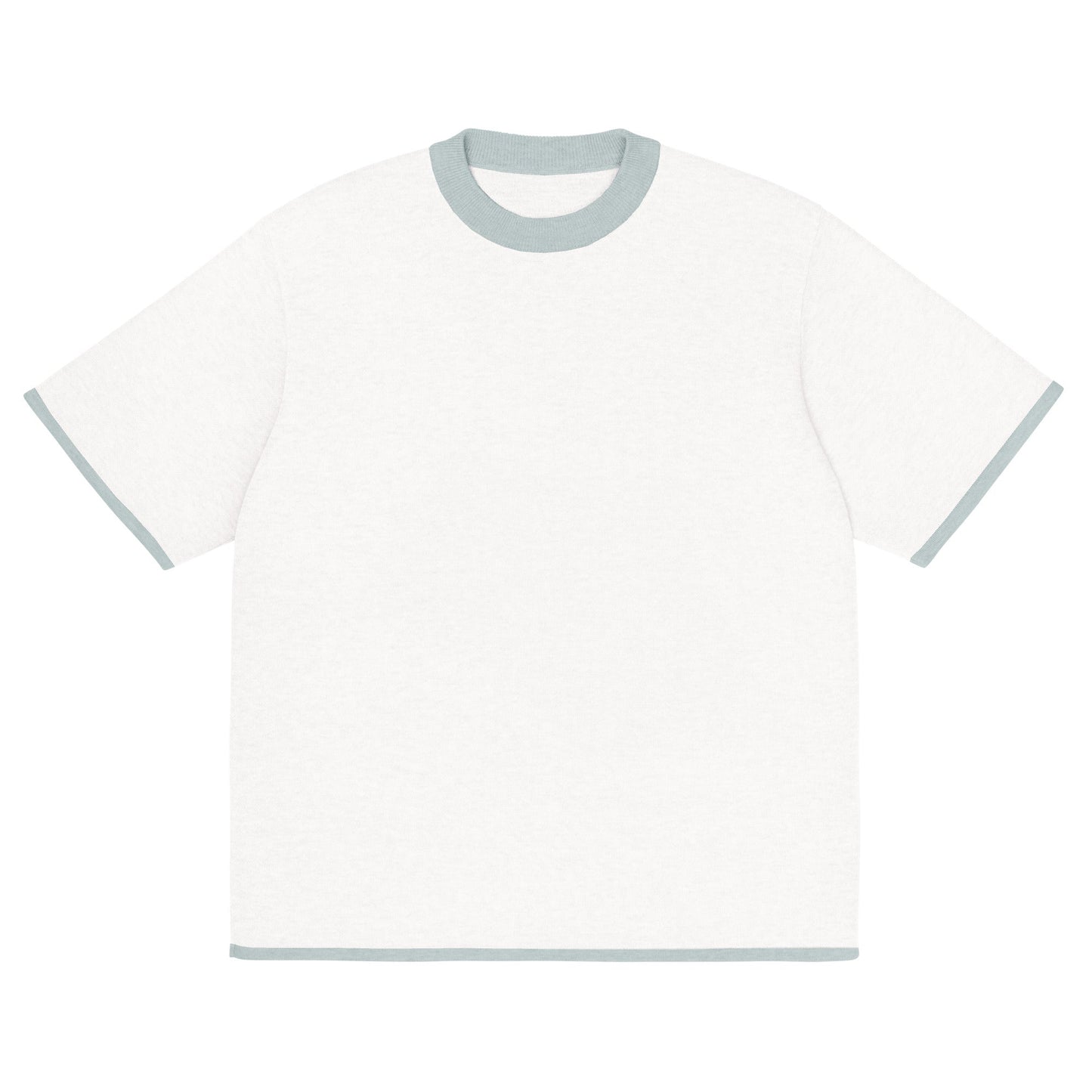 White Powder with Blue Trim Knitted classic tee