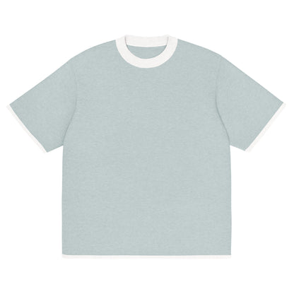 Powder Blue with White Trim Knitted classic tee