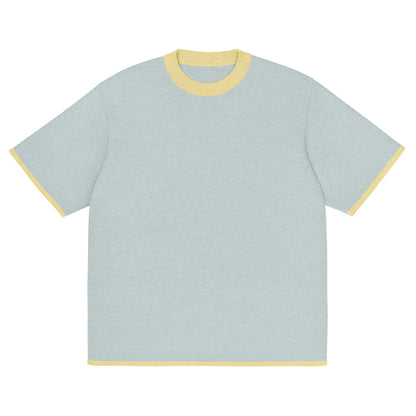 Powder with Yellow Trim Knitted classic tee