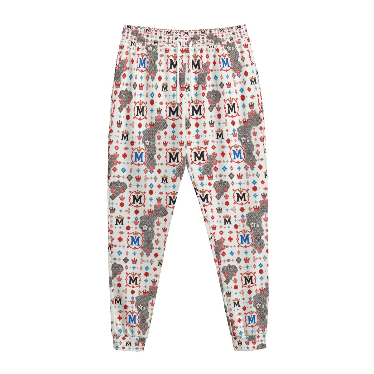 Munsieur Luxury Streetwear Joggers with Bold Pattern